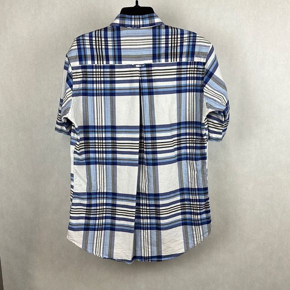 Rough Stock Panhandle Slim Button Down Shirt Mens Size Medium Short Sleeve Blue - Picture 5 of 10